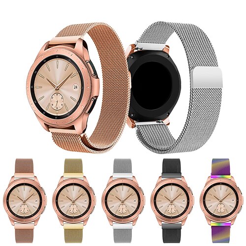 

1 pcs Smart Watch Band for Samsung Galaxy Gear S2 Classic Watch 42mm Watch 3 41mm Watch Active 2 40mm Watch Active 2 44mm Stainless Steel Smartwatch Strap Metal Band Replacement Wristband