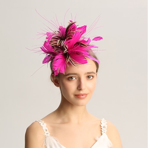 

Flax / Feathers Fascinators with Feather 1pc Wedding / Special Occasion / Ladies Day Headpiece