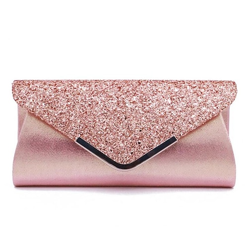 

Women's Evening Bag Wedding Bags Handbags Evening Bag PU Leather Solid Color Glitter Shine Party Event / Party Black Pink Silver Gold / Fall & Winter