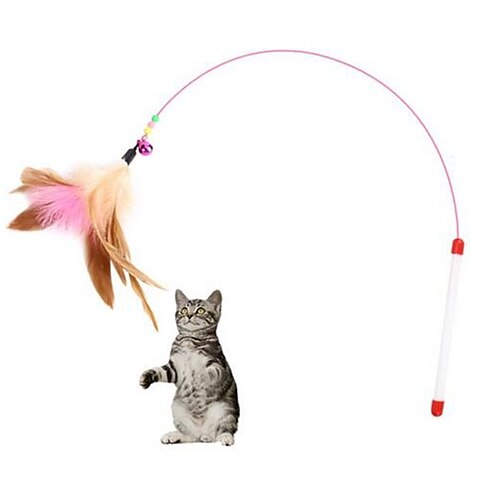 

Feather Toy Interactive Toy Cat 1pc Feathers Down Gift Pet Toy Pet Play