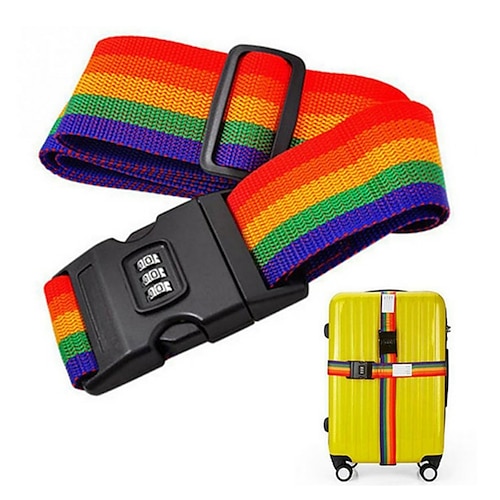 bolsos accesorios correa de equipaje cerradura de contraseña ajustable cinturón de embalaje equipaje seguro bloqueo antirrobo correa de equipaje cinturón de seguridad