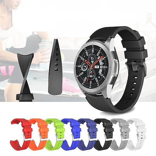 

Smart Watch Band for Samsung Galaxy Watch Watch 3 45mm Watch 46mm Gear S3 Frontier Classic Gear 2 Neo Live Silicone Smartwatch Strap Elastic Breathable Sport Band Replacement Wristband