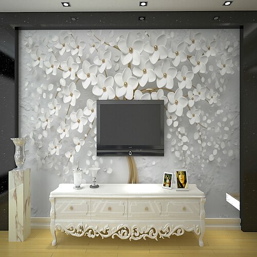 

Mural Wallpaper Wall Sticker Covering Print Adhesive Required Forest 3D Effect Floral Flower Canvas Home Décor