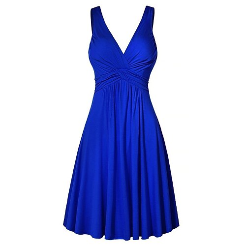 

Women's Casual Dress Holiday Dress Mini Dress Black Wine Fuchsia Sleeveless Backless Spring Summer V Neck Basic S M L XL XXL 3XL 4XL