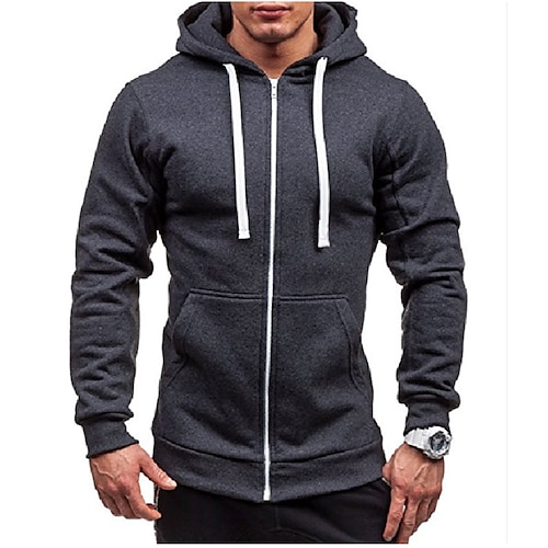 

Herren Hoodie Sweatshirt Kapuze Wein Hellgrau Dunkelgray Marineblau Schwarz Mit Kapuze Cool Casual Essential Winter Bekleidung Kapuzenpullover Sweatshirts Lockere Passform