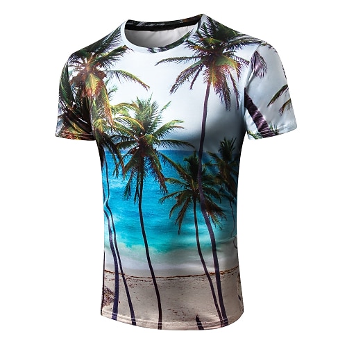 

Per uomo maglietta Camicia Pop art 3D Rotonda Arcobaleno Strada Informale Manica corta Stampa Abbigliamento Streetwear Esagerato
