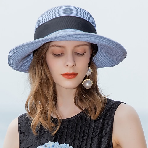 

Polyester Straw Hats with Braided Strap 1PC Casual / Melbourne Cup Headpiece