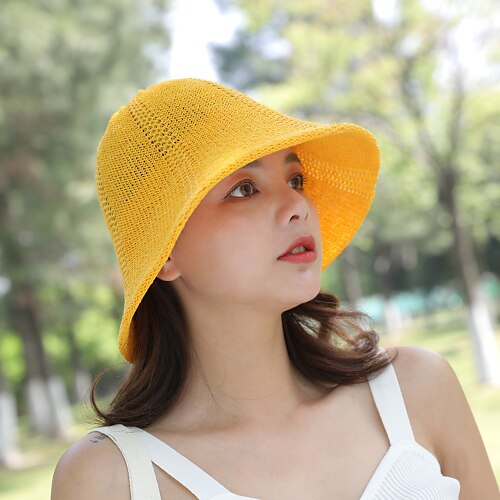 

Women's Hat Sun Hat Black Gray Purple Active Basic / Spring / Summer / Cotton / Polyester / Solid Colored