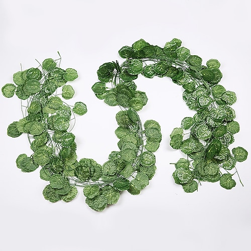 

12PCS Flower Vine 72pcs Leaf 2M Home Decoration Artificial Ivy Leaf Garland Plant Vine Fake Leaf Flower Reptile Green Ivy Wreath