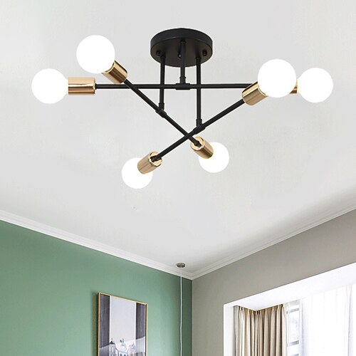 

60 cm Single Design Flush Mount Lights Metal Linear Painted Finishes Modern Country 220-240V