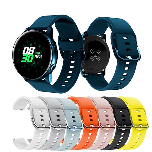 

1 pcs Smart Watch Band for Samsung Galaxy Galaxy Watch 4 3 Classic / Huawei Watch / Garmin Watch Band 22mm 20mm 18mm Silicone Smartwatch Strap Soft Elastic Breathable Sport Band Replacement Wristband