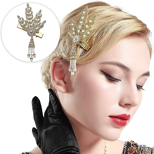 

Charleston Vintage 1920s The Great Gatsby Flapper Headband Women's Feather Costume Vintage Cosplay Festival