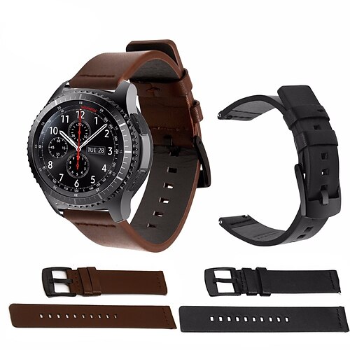 

Watch Band for Samsung Galaxy Watch 46 / Gear S3 Classic / Gear S3 Frontier Samsung Galaxy Sport Band Genuine Leather Wrist Strap