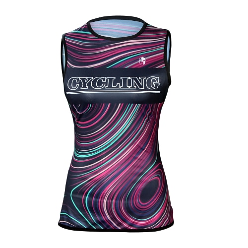 

ILPALADINO Mulheres Sem Manga Camisa para Ciclismo Verão Elastano Violeta Gradiente Moto Camisa / Roupas Para Esporte Blusas Ciclismo de Estrada Resistente a UV Secagem Rápida Pavio Humido Esportes