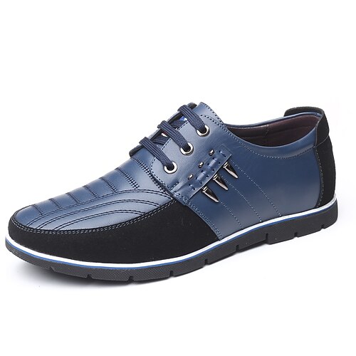 

Men's Oxfords Comfort Shoes Driving Shoes Light Soles Drive Shoes Casual British Party & Evening Office & Career Synthetics Non-slipping Wear Proof Light Brown Black Blue Color Block Winter Fall