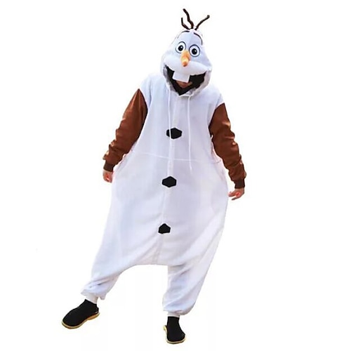 

Kid's Adults' Hoodie Kigurumi Pajamas Snowman Cartoon Onesie Pajamas Polar Fleece Cosplay For Men and Women Boys and Girls Christmas Animal Sleepwear Cartoon Festival / Holiday Costumes