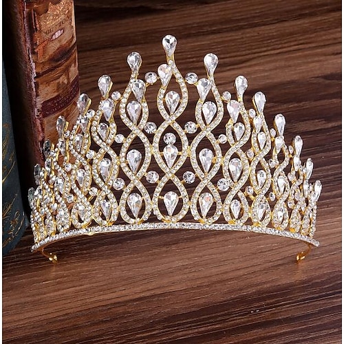 

Alloy Crown Tiaras with Sparkling Glitter / Glitter 1pc Wedding / Party / Evening Headpiece
