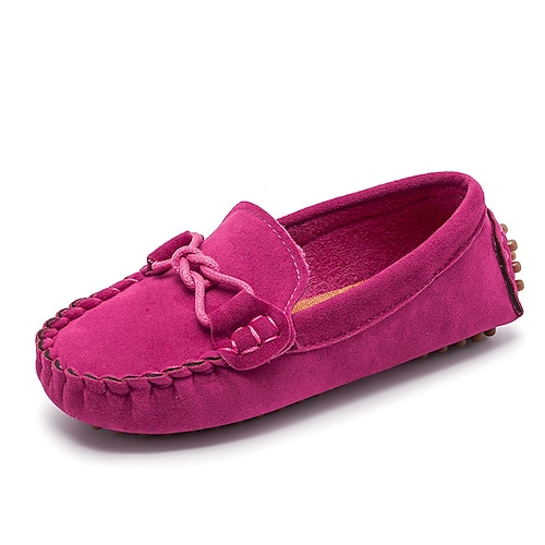 

Boys' Girls' Loafers & Slip-Ons Moccasin Suede Little Kids(4-7ys) Fuchsia Blue Gray Fall Spring