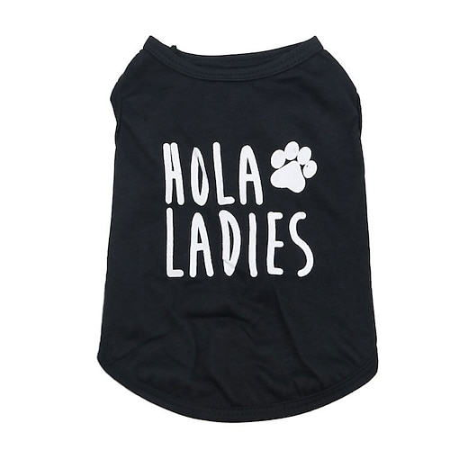 

Dog Cat Holiday Decorations Puppy Clothes Slogan Leisure Dog Clothes Puppy Clothes Dog Outfits Black Coffee Costume for Girl and Boy Dog Cotton XS S M L