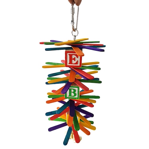 

Bird Perches & Ladders Pet Friendly Focus Toy Felt / Fabric Toys Parrot Wood 11.5 cm