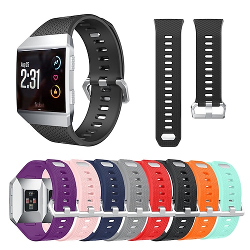 

1 pcs Smart Watch Band for Fitbit Ionic Silicone Smartwatch Strap Soft Breathable Classic Buckle Replacement Wristband