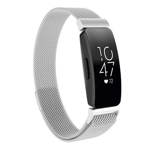 Bands Compatible With Fitbit Inspire 2 & Inspire Hr & Inspire &ace 2,  Breathable Stainless Steel Loop Mesh Magnetic