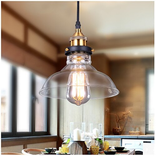 

20 cm Single Design Pendant Light Aluminum Bowl Antique Brass Vintage 220-240V