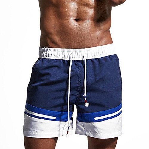 

Men's Swim Shorts Swim Trunks Board Shorts Bottoms UV Sun Protection Quick Dry Micro-elastic Drawstring With Pockets Mesh Lining - Swimming Surfing Beach Water Sports Patchwork Spring Summer