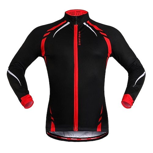 

WOSAWE Men's Cycling Jacket Winter Thermal Warm Windproof Fleece Lining Breathable Bike Jacket Windbreaker Mountain Bike MTB Road Bike Cycling City Bike Cycling Red / black Black / Yellow Bike Wear