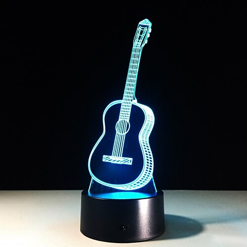 

Guitar 3D Nightlight LED Night Light Lovely Touch USB 1pc