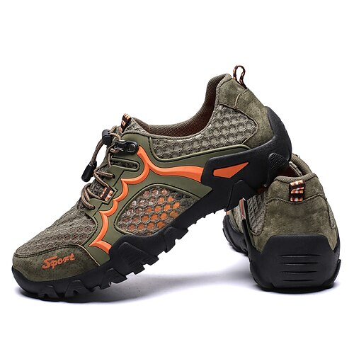 

Men's Hiking Shoes Water Shoes Barefoot Shoes Sneakers Shock Absorption Breathable Lightweight Wearproof Fishing Hiking Climbing Tulle Autumn / Fall Spring Summer BrownGray Black Army Green Grey