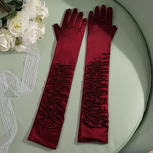 

Lace / Elastic Satin Elbow Length Glove Party / Evening / Elegant With Solid Wedding / Party Glove