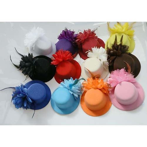 

Tulle / Feather Fascinators with 1 Piece Wedding / Special Occasion / Tea Party Headpiece