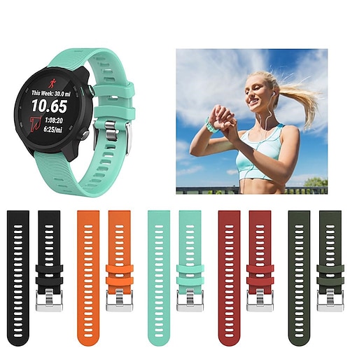 

Sport Silicone Wristband Wrist Strap Watch band For Garmin Forerunner 245M / 245 / Forerunner 645 / Vivoactive 3 / Vivomove HR Smart Watch