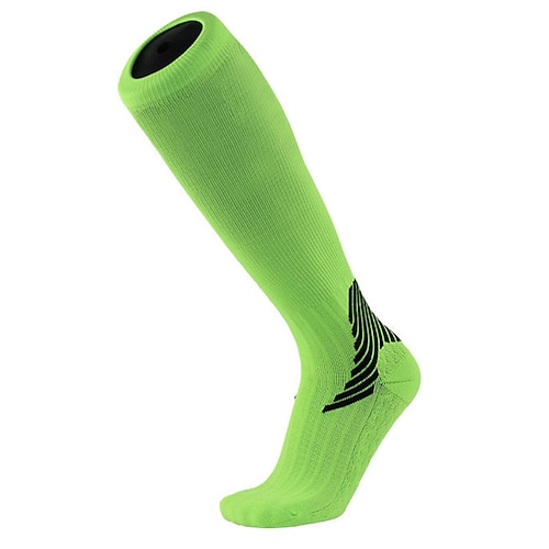 

Men's Women's Athletic Sports Socks Hiking Socks Football Socks Soccer Socks 1 Pair Outdoor Breathable Quick Dry Warm Comfortable Compression Socks Patchwork Nylon Black Yellow Blue for Climbing