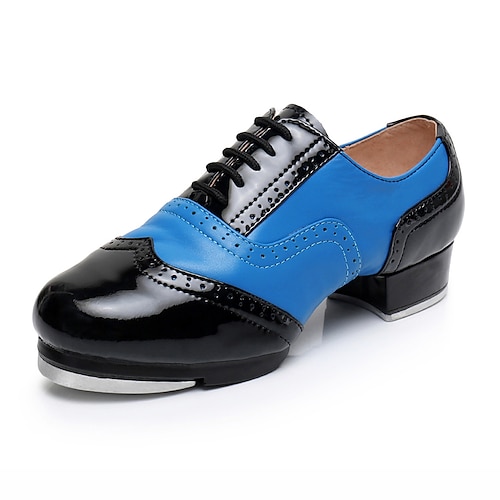 

Women's Dance Shoes Tap Shoes Heel Thick Heel Customizable Black / Blue / Performance / Practice