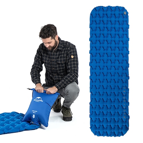 

Naturvandring Luftmadrass, Liggeunderlag Luftpute Utendørs Camping Regn-sikker Lettvekt Høy Elastisitet Slitestyrke TPU Nylon 591956.5 cm til 1 person Camping / fotturer / grotting Blå Oransje