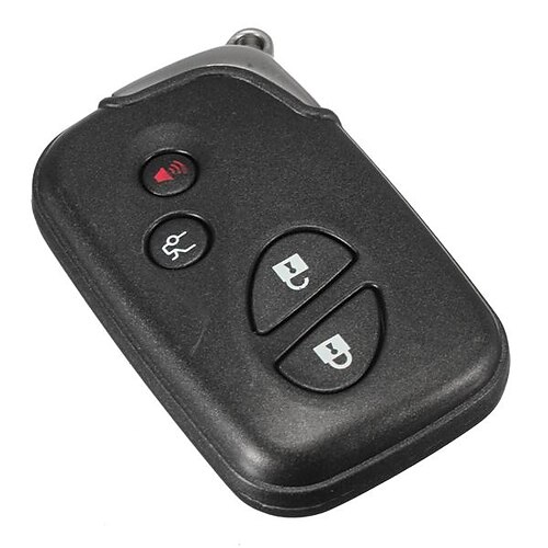 auto dálkové sklopné neřezané flip key pouzdro shell 4 tlačítka černá pro lexus