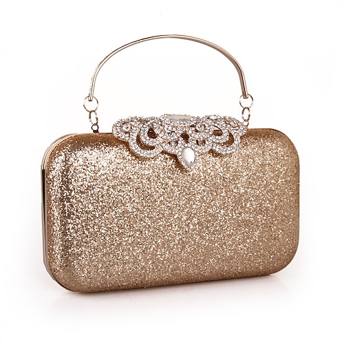 

Women's Wedding Bags Handbags Evening Bag PU Leather Pearls Sequin Solid Color Glitter Shine Party Event / Party Holiday Blue Black Silver Gold / Fall & Winter