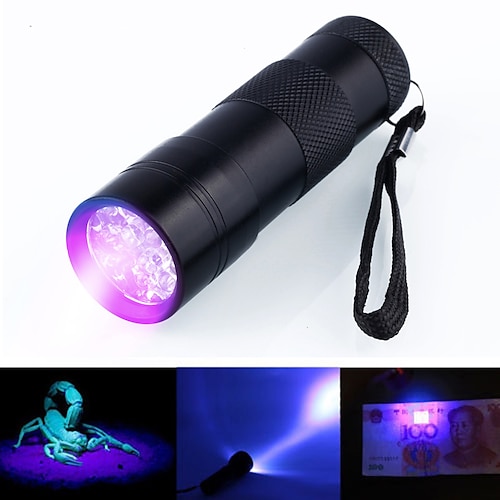 

Black Light Flashlights / Torch Waterproof LED 5mm Lamp 12 Emitters 1 Mode Waterproof Camping / Hiking / Caving Everyday Use Hunting Black / Aluminum Alloy