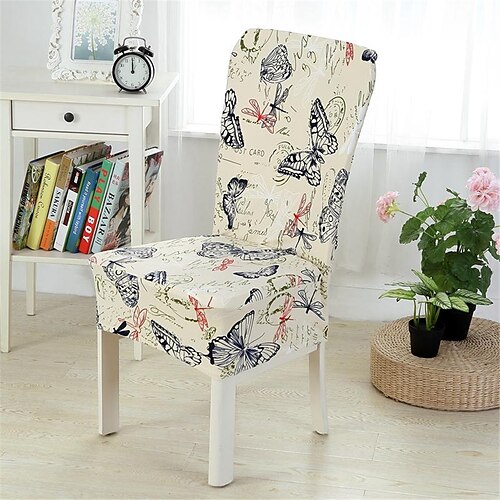

Stretch Kitchen Chair Cover Slipcover Elastic for Dinning Party Hotel Wedding Butterfly Soft Removable Washable