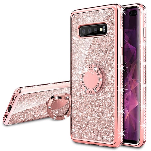 

Diamond 360 Degree Rotating Ring Holder Plating Soft Glitter Bling Cases For Samsung S21 Plus Ultra FE A72 A52 A42 S10 Plus S9 S8 Plus S7 Edge S7 Shining Case
