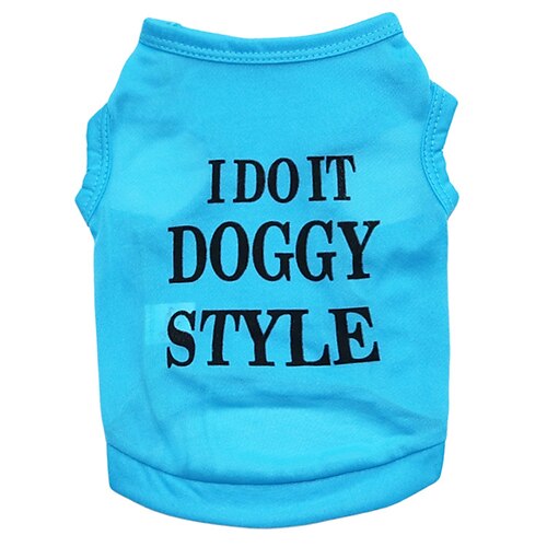 

Dog Vest Puppy Clothes Quotes & Sayings Casual / Daily Simple Style Dog Clothes Puppy Clothes Dog Outfits Black Blue Pink Costume for Girl and Boy Dog Polyester XS S M L