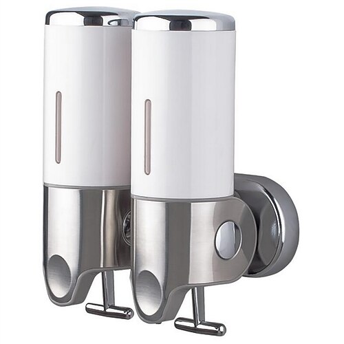 

Soap Dispenser Contemporary ABS Material Bathroom Hand Soap Lotion Dispensers Wall Mounted White 1pc