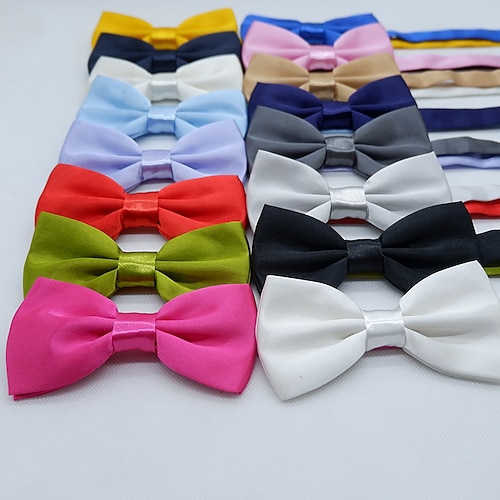 

Men's Bow Tie Active Basic Party Geometric Print Solid Colored Formal Party Evening