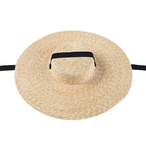 

Hats Straw Sun Hat Casual Daily Wear With Pure Color Headpiece Headwear