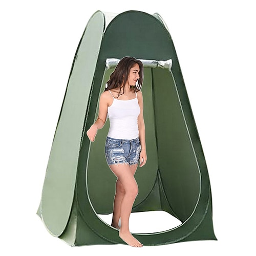 

1 person Shower Tent Pop up tent Privacy Tent Outdoor Portable Breathable Easy to Install Single Layered Pop Up Dome Camping Tent 2000-3000 mm for Camping Traveling Outdoor PU Leather 190120120 cm