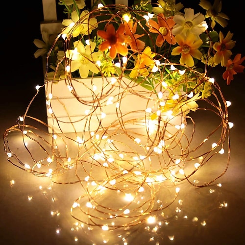 Led String Lights, Battery Powered Copper Wire Starry Fairy Lights