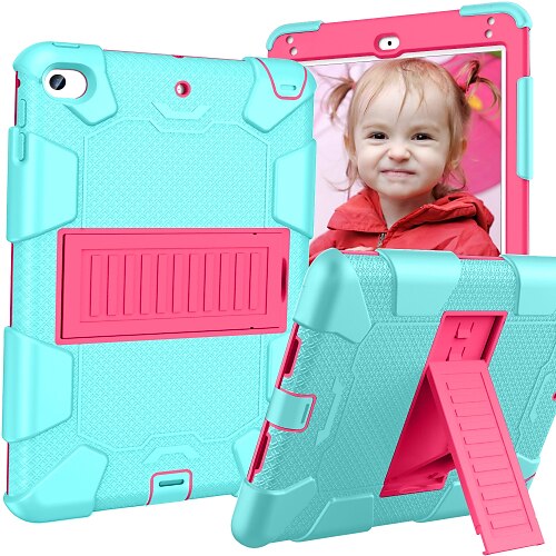 

iPad Case Table Cover iPad 9/8/7 iPad Pro/iPad Mini 6 2021 2020 Cases Hybrid Shockproof Rugged Drop Protection Cover Built with Kickstand for Kids