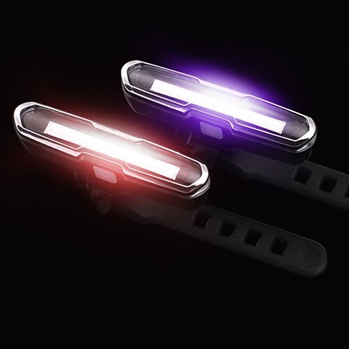 

LED Bike Light Lamp Bicycle Cycling Waterproof Multiple Modes 15 lm Rechargeable USB Red Blue Cycling / Bike